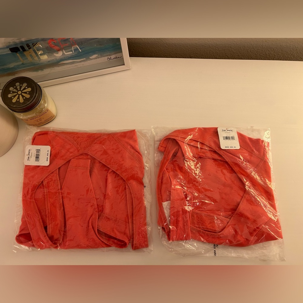 Free People heart of gold leotard bodysuit in strawberry - Picture 5 of 6